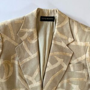 Donna Karen New York Linen Blazer - 4